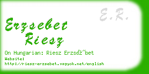 erzsebet riesz business card